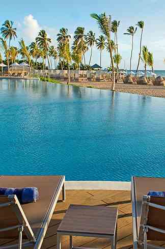 exquisite pool and beach view at nickelodeon punta cana