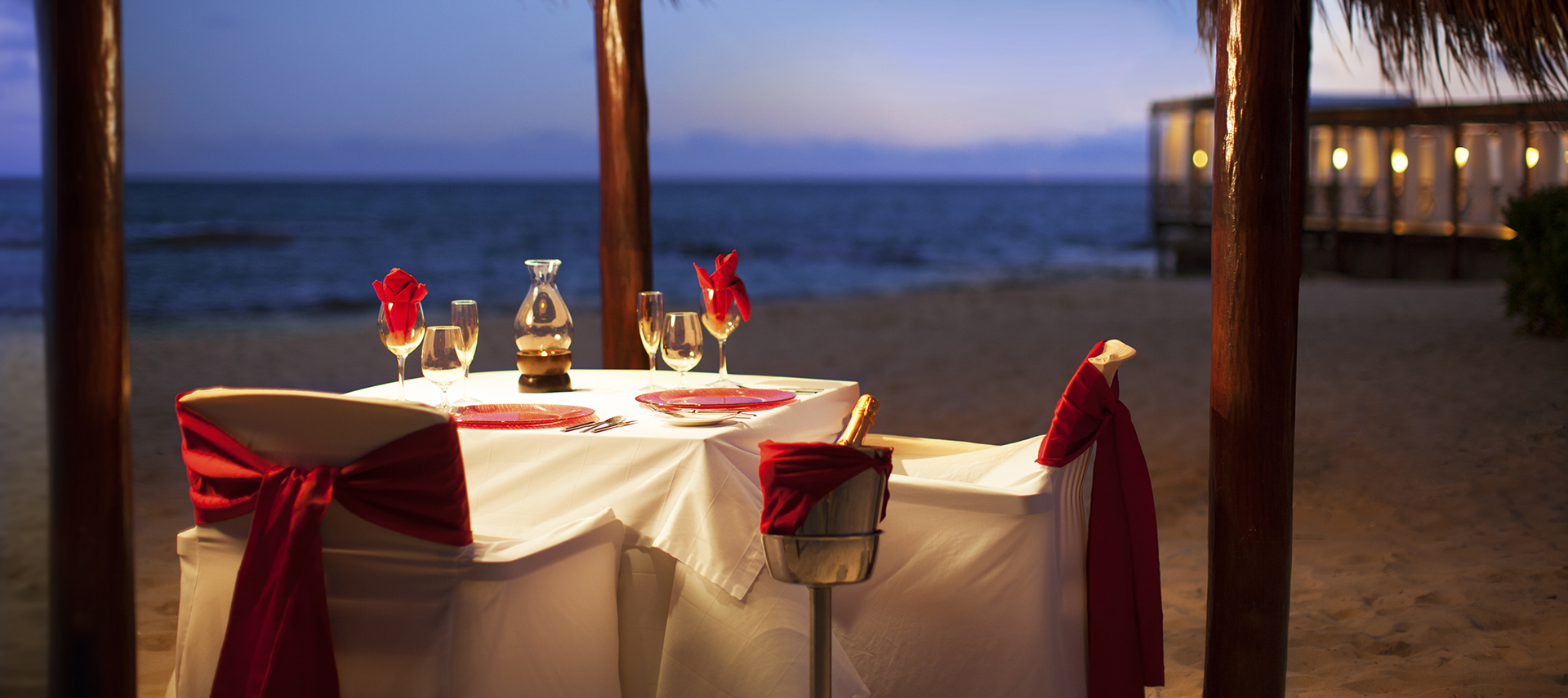 candlelight romantic dinner for two near the ocean at el dorado royale spa resort in riviera maya cancun