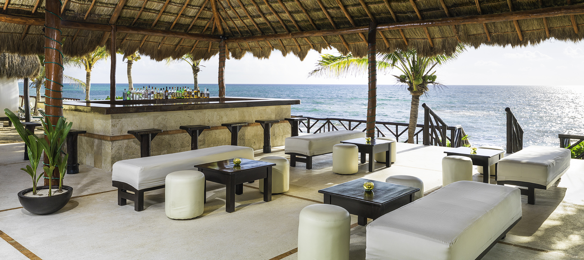 Recline at the best beach bar for happy hour | El Dorado Casitas Royale | Riviera Maya